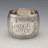 1897 British antique sterling silver napkin ring, 36g, Hilliard & Thomason